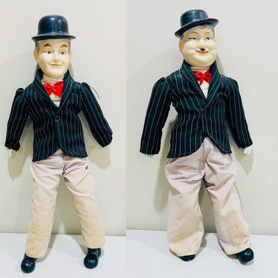 Vintage Musical Laurel & Hardy Porcelain Dolls