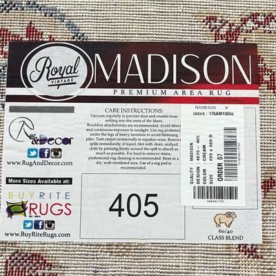 MADISON ~ Floral & Paisley Cream Kaleidoscope Area Rug ~ 87” x 127"