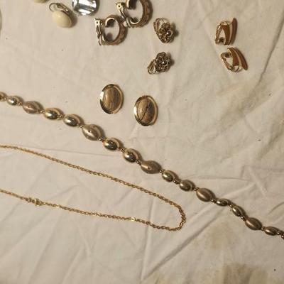 Jewelry lot including Some Vintage Jewelry including Amber Moon & Star Toothpick