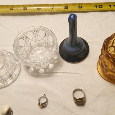 Jewelry lot including Some Vintage Jewelry including Amber Moon & Star Toothpick