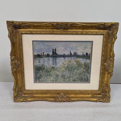 Vintage Claude Monet Print "Banks Of The Seine"