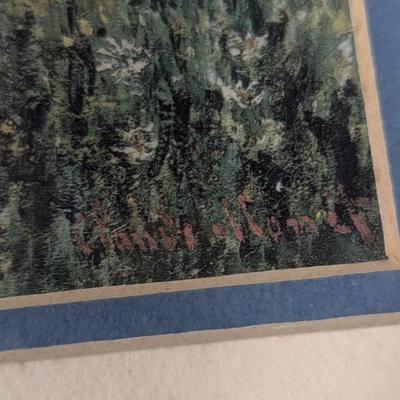 Vintage Claude Monet Print "Banks Of The Seine"