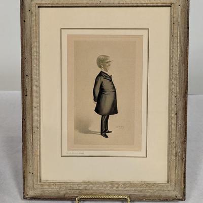 Vintage Oliver Wendell Holmes Framed Lithograph Signed