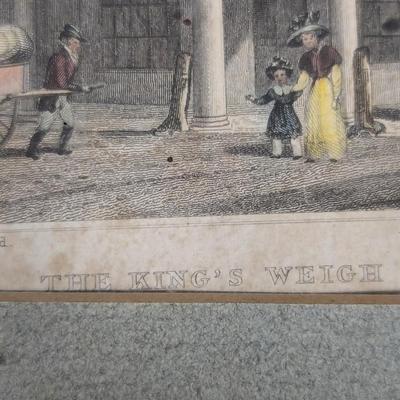 Vintage Pictures Drawing Tho H. Shephard The King's Weigh House, Little East Cheap