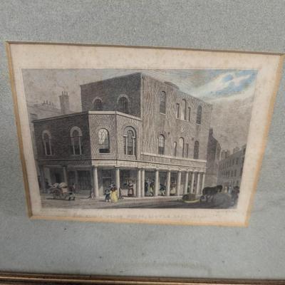 Vintage Pictures Drawing Tho H. Shephard The King's Weigh House, Little East Cheap