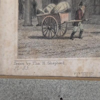 Vintage Pictures Drawing Tho H. Shephard The King's Weigh House, Little East Cheap
