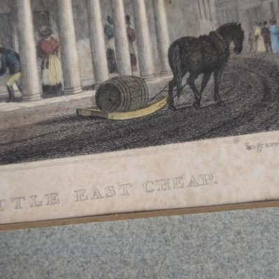 Vintage Pictures Drawing Tho H. Shephard The King's Weigh House, Little East Cheap