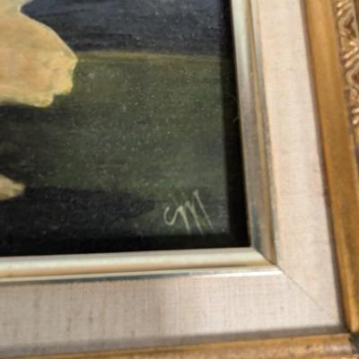 Vintage Framed Painting Sea Shell