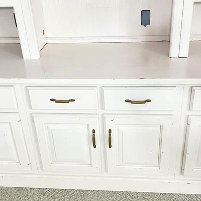Custom Built ~ Very Pale Pink in Color ~ Solid Wood Wall Unit #1 ~ *Please Read Details