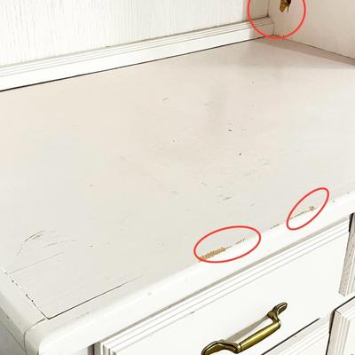Custom Built ~ Very Pale Pink in Color ~ Solid Wood Wall Unit #1 ~ *Please Read Details