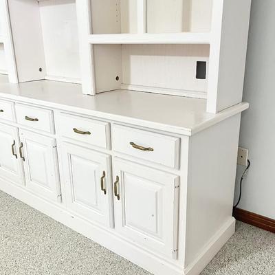 Custom Built ~ Very Pale Pink in Color ~ Solid Wood Wall Unit #1 ~ *Please Read Details