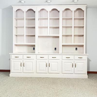 Custom Built ~ Very Pale Pink in Color ~ Solid Wood Wall Unit #1 ~ *Please Read Details