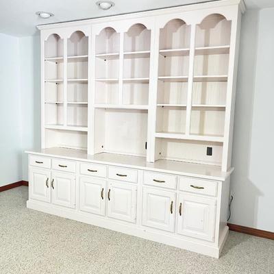 Custom Built ~ Very Pale Pink in Color ~ Solid Wood Wall Unit #1 ~ *Please Read Details