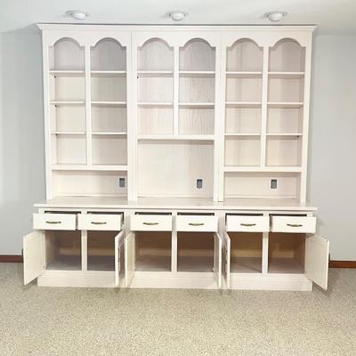Custom Built ~ Very Pale Pink in Color ~ Solid Wood Wall Unit #1 ~ *Please Read Details