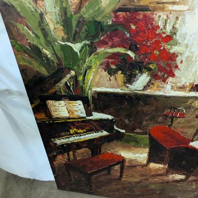 Piano And Bar Scene Canvas Painting