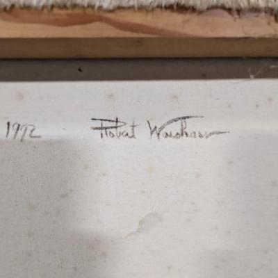 Framed Painting On Canvas Signed Robert Warshaw