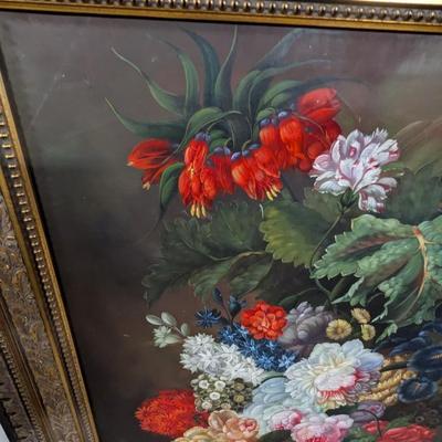 Framed Floral Still Life "Flemish Floral" By Ira Sapir