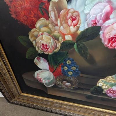 Framed Floral Still Life "Flemish Floral" By Ira Sapir