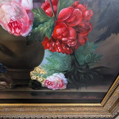 Framed Floral Still Life "Flemish Floral" By Ira Sapir