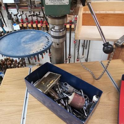 Central Machinery 16 Speed Drill Press & Accessories (WS-JS)