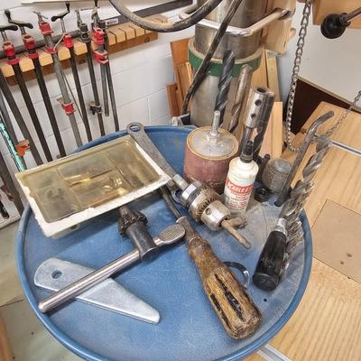 Central Machinery 16 Speed Drill Press & Accessories (WS-JS)