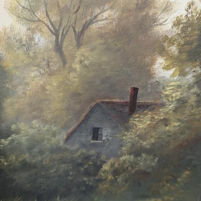 Framed Canvas Painting Signed S B Walmersly
