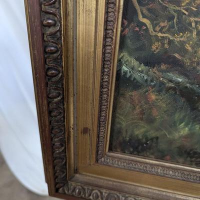 Framed Canvas Painting Signed S B Walmersly