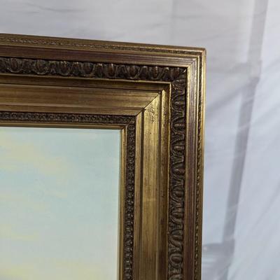 Framed Canvas Painting Signed S B Walmersly
