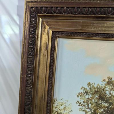 Framed Canvas Painting Signed S B Walmersly