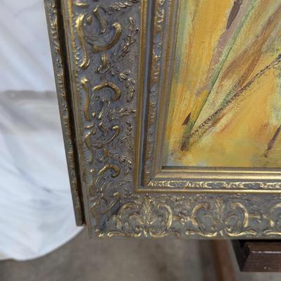 Framed Painting On Canvas Signed By The Artist
