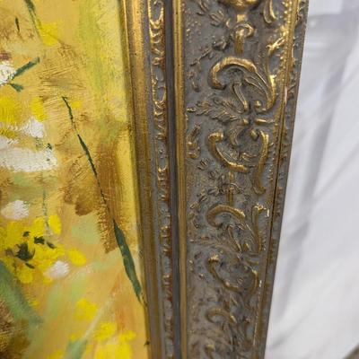 Framed Painting On Canvas Signed By The Artist