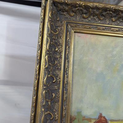 Framed Painting On Canvas Signed By The Artist