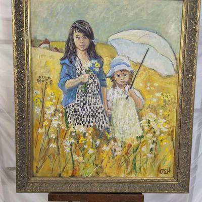 Framed Painting On Canvas Signed By The Artist