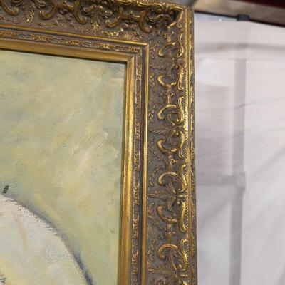 Framed Painting On Canvas Signed By The Artist