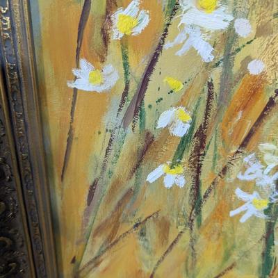 Framed Painting On Canvas Signed By The Artist