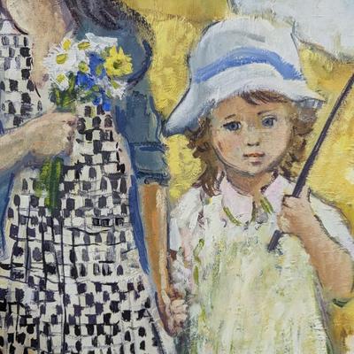 Framed Painting On Canvas Signed By The Artist