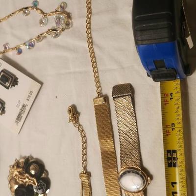 Jewelry lot including Some Vintage including Ladies Vulcain Adjustable Mesh Vntg Swiss 17 Jewel