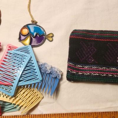 Agate Quartz Crystal Geode and Slice VINTAGE SILVER PLATED Crumb Catcher With Attached Brush,