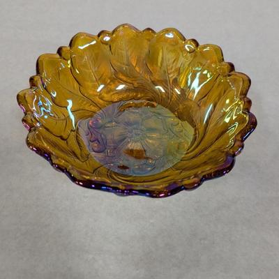 Vintage Iridescent Indiana Carnival Glass Bowl