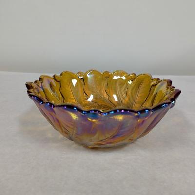 Vintage Iridescent Indiana Carnival Glass Bowl