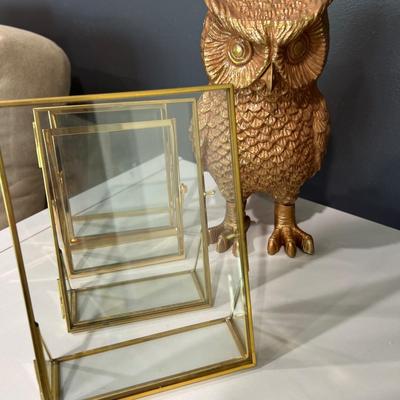 Mixed Decor Lot - Lamp, Frames, Art, Figurines