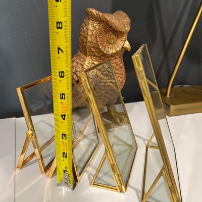 Mixed Decor Lot - Lamp, Frames, Art, Figurines