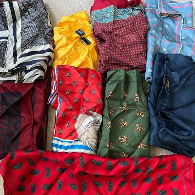 Lot of 9 Designer Silk Men's Pocket Squares - Polo Ralph Lauren, Ashear