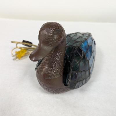 Stained Glass Handcrafted Duck Table Light
