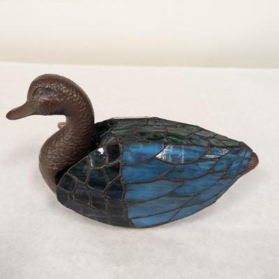 Stained Glass Handcrafted Duck Table Light