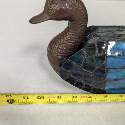 Stained Glass Handcrafted Duck Table Light