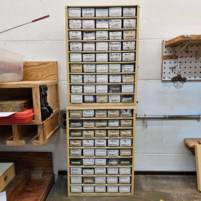 Pair of 45 Drawer Storage Bins & Contents (WS-JS)