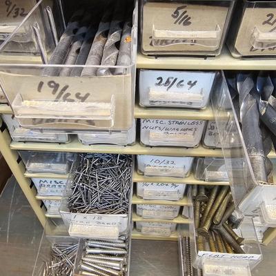 Pair of 45 Drawer Storage Bins & Contents (WS-JS)