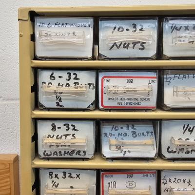 Pair of 45 Drawer Storage Bins & Contents (WS-JS)