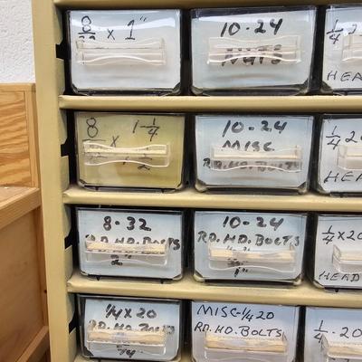 Pair of 45 Drawer Storage Bins & Contents (WS-JS)